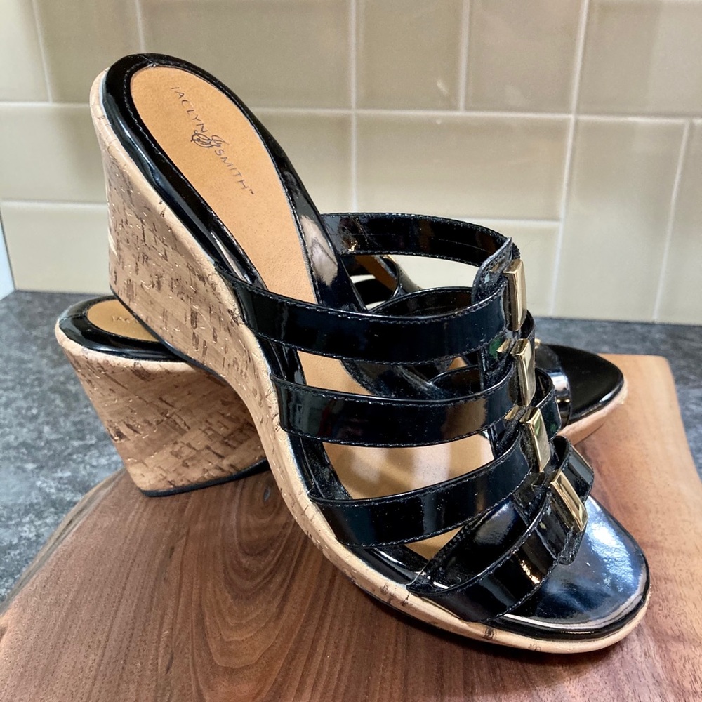 Jaclyn Smith women’s shoes wedge heel black
